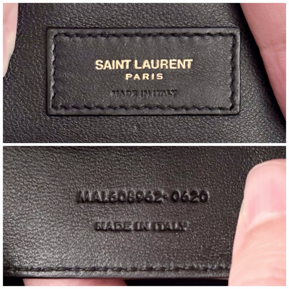 SAINT LAURENT Large Black Croc-Effect Leather Shopping Tote / Shoulder Bag - Picture 12 of 12